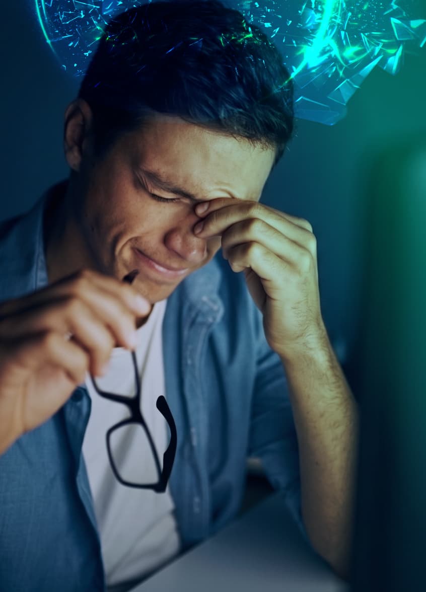 Persona con migraña